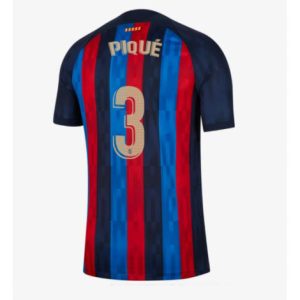 Barcelona Gerard Pique #3 Thuis tenue Mensen 2022-23 Korte Mouw