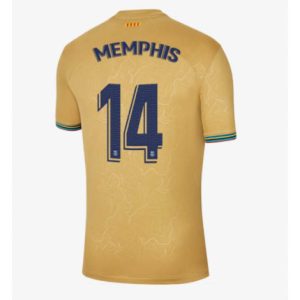 Barcelona Memphis Depay #14 Uit tenue Mensen 2022-23 Korte Mouw