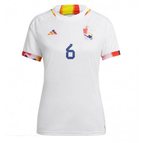 Dames België Axel Witsel #6 Uit tenue WK 2022 Korte Mouw-1
