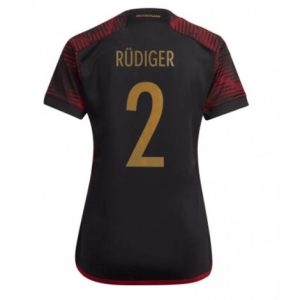 Dames Duitsland Antonio Rudiger #2 Uit tenue WK 2022 Korte Mouw