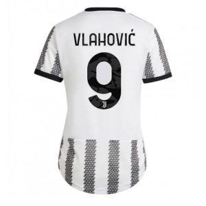 Dames Juventus Dusan Vlahovic #9 Thuis tenue 2022-23 Korte Mouw