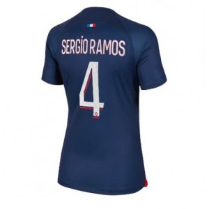 Dames Paris Saint-Germain Sergio Ramos #4 Thuis tenue 2023-24 Korte Mouw
