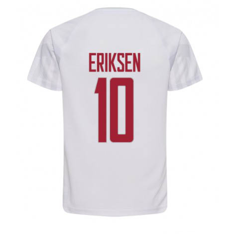 Denemarken Christian Eriksen #10 Uit tenue Mensen WK 2022 Korte Mouw