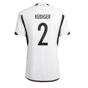 Duitsland Antonio Rudiger #2 Thuis tenue Mensen WK 2022 Korte Mouw