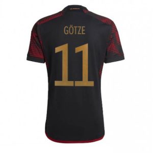 Duitsland Mario Gotze #11 Uit tenue Mensen WK 2022 Korte Mouw