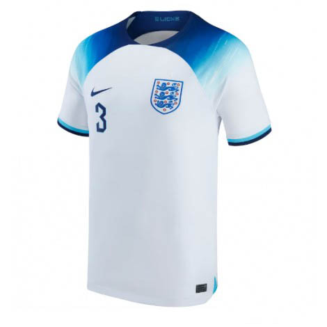 Engeland Luke Shaw #3 Thuis tenue Mensen WK 2022 Korte Mouw-1