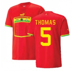 Ghana Thomas Partey #5 Uit tenue Mensen WK 2022 Korte Mouw