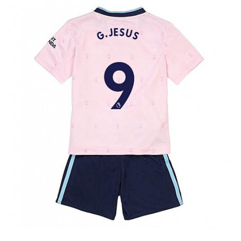 Kids Arsenal Gabriel Jesus #9 Derde tenue 2022-23 Korte Mouw (+ Korte broeken)