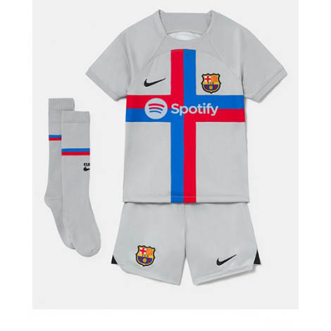 Kids Barcelona Ferran Torres #11 Derde tenue 2022-23 Korte Mouw (+ Korte broeken)-1