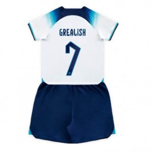 Kids Engeland Jack Grealish #7 Thuis tenue WK 2022 Korte Mouw (+ Korte broeken)