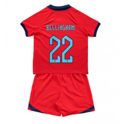 Kids Engeland Jude Bellingham #22 Uit tenue WK 2022 Korte Mouw (+ Korte broeken)