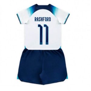 Kids Engeland Marcus Rashford #11 Thuis tenue WK 2022 Korte Mouw (+ Korte broeken)