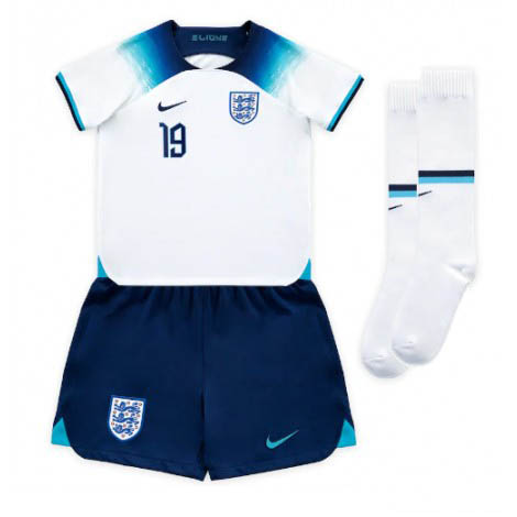 Kids Engeland Mason Mount #19 Thuis tenue WK 2022 Korte Mouw (+ Korte broeken)-1