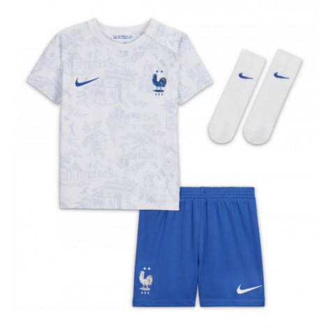 Kids Frankrijk Benjamin Pavard #2 Uit tenue WK 2022 Korte Mouw (+ Korte broeken)-1