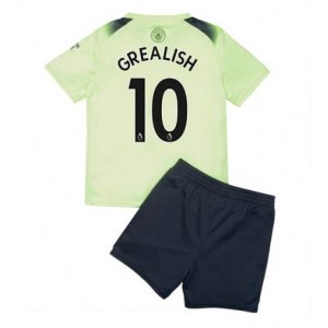 Kids Manchester City Jack Grealish #10 Derde tenue 2022-23 Korte Mouw (+ Korte broeken)