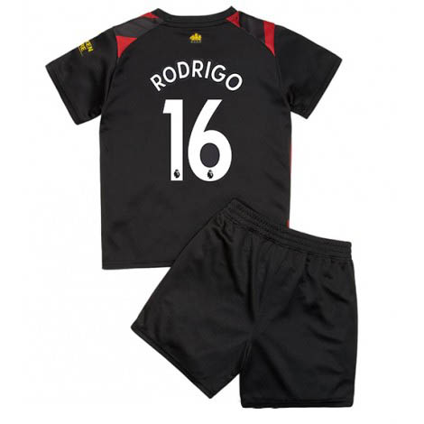 Kids Manchester City Rodri Hernandez #16 Uit tenue 2022-23 Korte Mouw (+ Korte broeken)