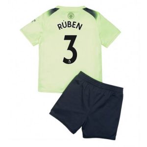 Kids Manchester City Ruben Dias #3 Derde tenue 2022-23 Korte Mouw (+ Korte broeken)