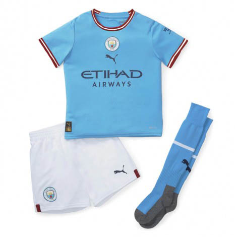 Kids Manchester City Ruben Dias #3 Thuis tenue 2022-23 Korte Mouw (+ Korte broeken)-1