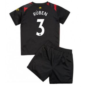 Kids Manchester City Ruben Dias #3 Uit tenue 2022-23 Korte Mouw (+ Korte broeken)