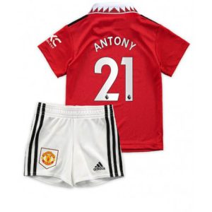 Kids Manchester United Antony #21 Thuis tenue 2022-23 Korte Mouw (+ Korte broeken)