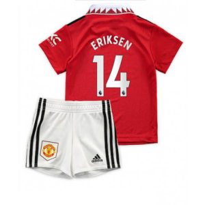 Kids Manchester United Christian Eriksen #14 Thuis tenue 2022-23 Korte Mouw (+ Korte broeken)