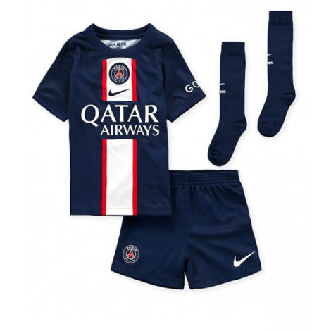Kids Paris Saint-Germain Presnel Kimpembe #3 Thuis tenue 2022-23 Korte Mouw (+ Korte broeken)-1