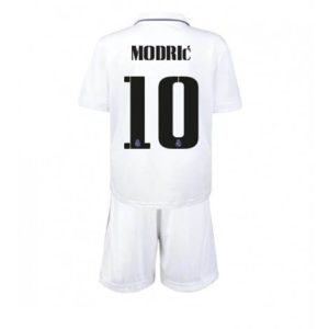 Kids Real Madrid Luka Modric #10 Thuis tenue 2022-23 Korte Mouw (+ Korte broeken)