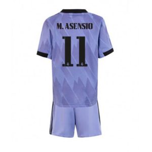 Kids Real Madrid Marco Asensio #11 Uit tenue 2022-23 Korte Mouw (+ Korte broeken)