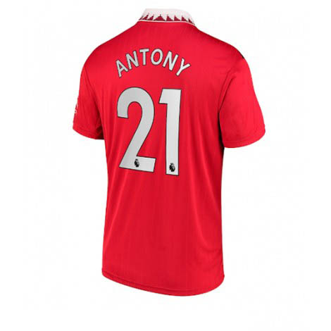 Manchester United Antony #21 Thuis tenue Mensen 2022-23 Korte Mouw