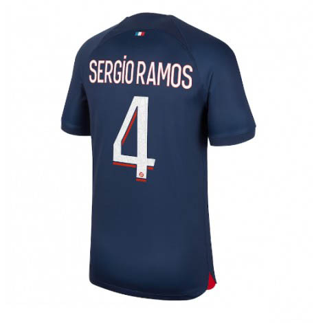 Paris Saint-Germain Sergio Ramos #4 Thuis tenue Mensen 2023-24 Korte Mouw
