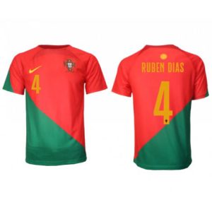 Portugal Ruben Dias #4 Thuis tenue Mensen WK 2022 Korte Mouw