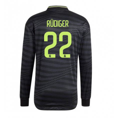 Real Madrid Antonio Rudiger #22 Derde tenue Mensen 2022-23 Lange Mouw