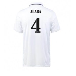 Real Madrid David Alaba #4 Thuis tenue Mensen 2022-23 Korte Mouw