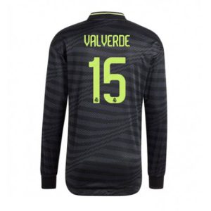 Real Madrid Federico Valverde #15 Derde tenue Mensen 2022-23 Lange Mouw