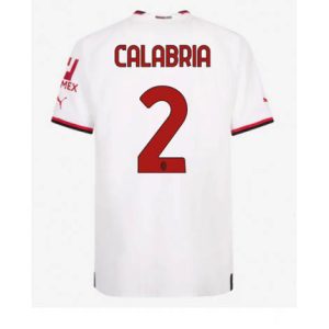 AC Milan Davide Calabria #2 Uit tenue Mensen 2022-23 Korte Mouw