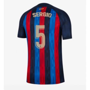 Barcelona Sergio Busquets #5 Thuis tenue Mensen 2022-23 Korte Mouw