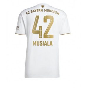 Bayern Munich Jamal Musiala #42 Uit tenue Mensen 2022-23 Korte Mouw