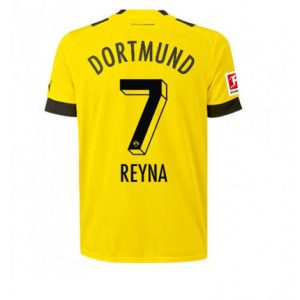 Borussia Dortmund Giovanni Reyna #7 Thuis tenue Mensen 2022-23 Korte Mouw
