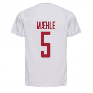 Denemarken Joakim Maehle #5 Uit tenue Mensen WK 2022 Korte Mouw