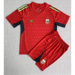 Kids Argentinië Keeper Uit tenue WK 2022 Korte Mouw (+ Korte broeken)