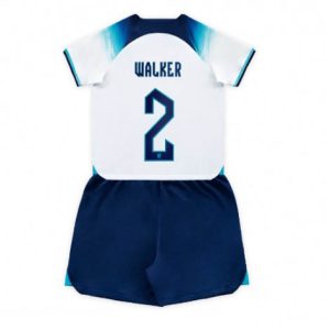 Kids Engeland Kyle Walker #2 Thuis tenue WK 2022 Korte Mouw (+ Korte broeken)