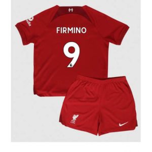 Kids Liverpool Roberto Firmino #9 Thuis tenue 2022-23 Korte Mouw (+ Korte broeken)