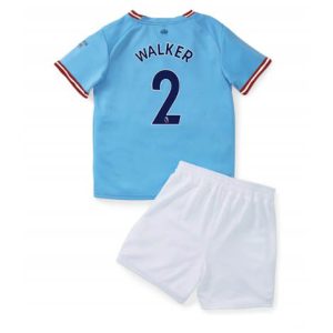 Kids Manchester City Kyle Walker #2 Thuis tenue 2022-23 Korte Mouw (+ Korte broeken)