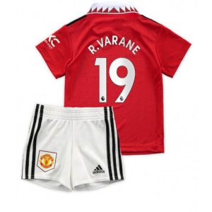 Kids Manchester United Raphael Varane #19 Thuis tenue 2022-23 Korte Mouw (+ Korte broeken)