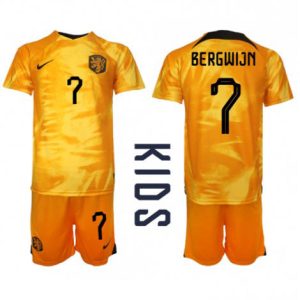 Kids Nederland Steven Bergwijn #7 Thuis tenue WK 2022 Korte Mouw (+ Korte broeken)