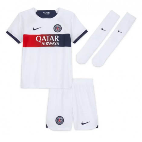 Kids Paris Saint-Germain Kylian Mbappe #7 Uit tenue 2023-24 Korte Mouw (+ Korte broeken)-1