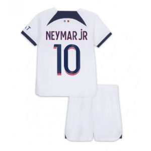 Kids Paris Saint-Germain Neymar Jr #10 Uit tenue 2023-24 Korte Mouw (+ Korte broeken)