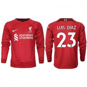 Liverpool Luis Diaz #23 Thuis tenue Mensen 2022-23 Lange Mouw