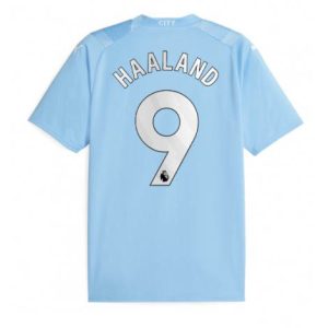 Manchester City Erling Haaland #9 Thuis tenue Mensen 2023-24 Korte Mouw