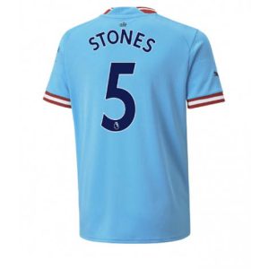 Manchester City John Stones #5 Thuis tenue Mensen 2022-23 Korte Mouw
